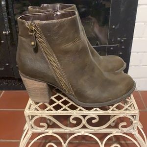 Brown heeled Diba brand booties